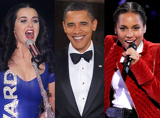 Katy Perry, Barack Obama, Alicia Keys Katy Perry, Barack Obama, Alicia Keys